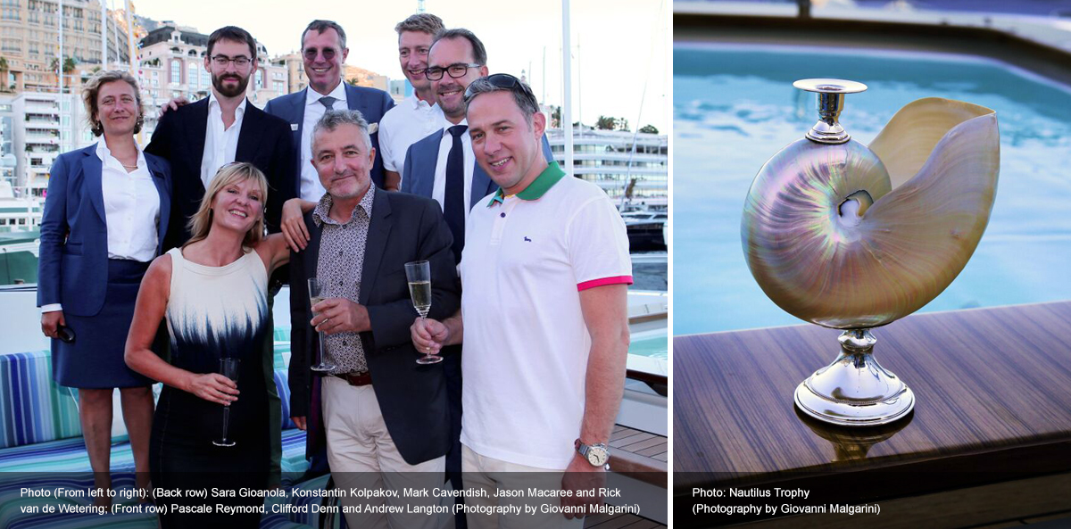 Nautilus Trophy awarded to Ann G during Monaco Yacht Show